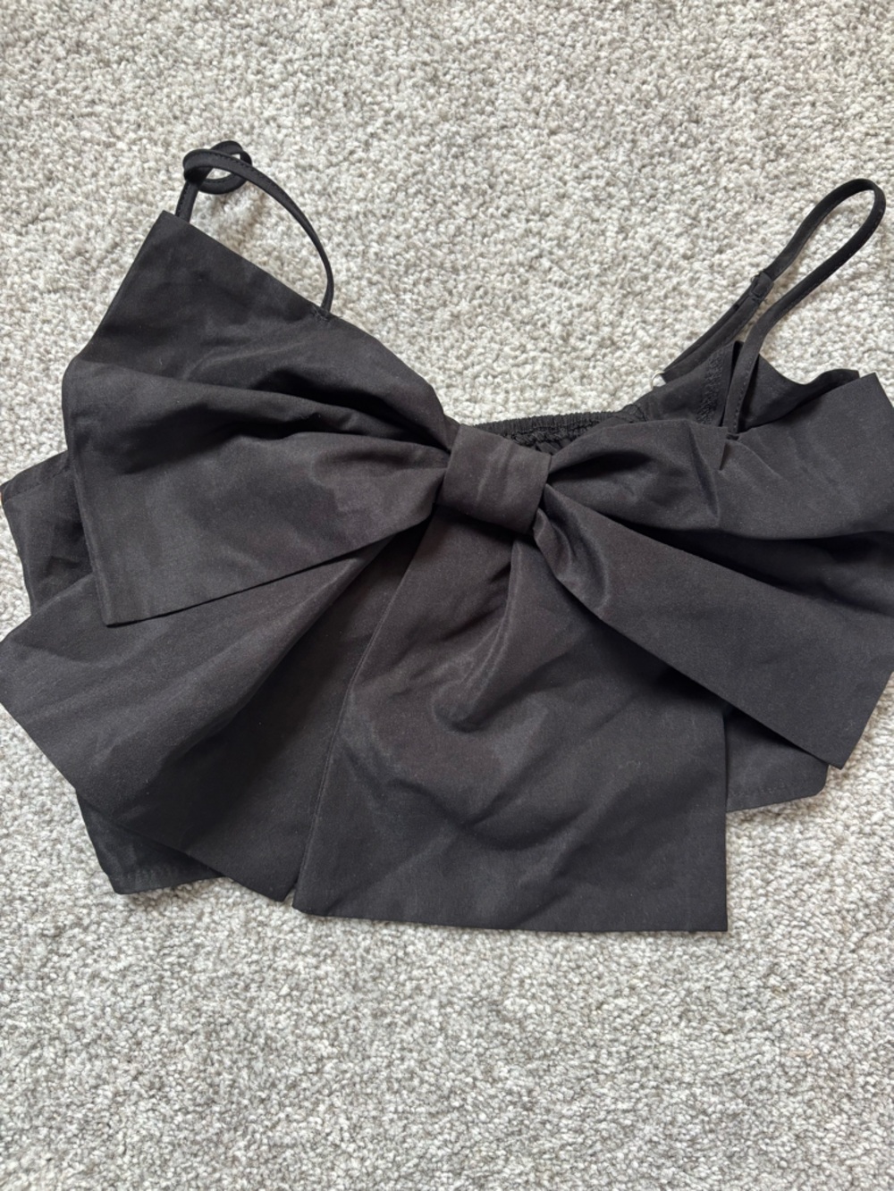 SHEIN Black Bow Front Cami Top